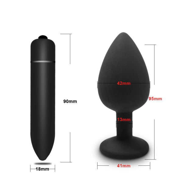 Silicone Butt Anal Plug Dildo Bullet Vibrator