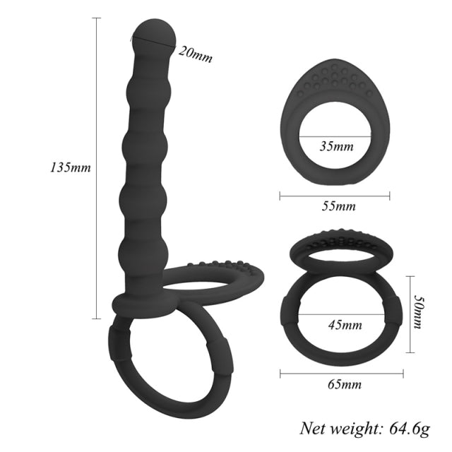 Fetish Anal Plug Medical Grade Silicone - Massager / Vibrator